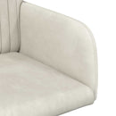 Spisestole 2 stk. Fløjl Cremefarvet 55 x 50 x 84 cm