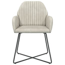 Spisestole 2 stk. Fløjl Cremefarvet 55 x 50 x 84 cm