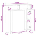 Pejseramme Gammelt træ 102 x 18 x 100,5 cm Konstrueret træ