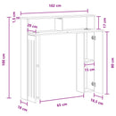 Pejseramme Gammelt træ 102 x 18 x 100,5 cm Konstrueret træ