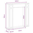 Pejseramme Gammelt træ 100 x 20 x 100 cm Konstrueret træ