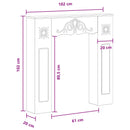 Pejseramme Gammelt træ 102 x 20 x 102 cm Konstrueret træ