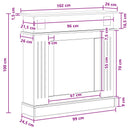 Pejseramme Gammelt træ 102 x 26 x 100 cm Konstrueret træ