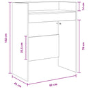 DJ Bord Hvid 82 x 45 x 102 cm Konstrueret træ