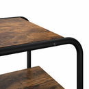 Konsolbord Røget eg 80 x 42,5 x 70 cm Konstrueret træ
