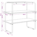 Konsolbord Røget eg 80 x 41 x 75 cm Konstrueret træ