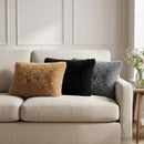 Pude med pude HEERLEN 2 stk. Sort PV Fleece
