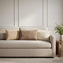 Pude med pude HEERLEN 2 stk. Cremefarvet Chenille Stof