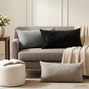 Pude 2 stk. HEERLEN Antracit 40 x 80 cm Chenille Stof