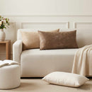 Pude 2 stk. HEERLEN Brun 40 x 80 cm Chenille Stof