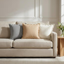 Pude 2 stk. HOUTEN Hvid 35 x 35 cm Faux Linned