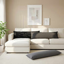 Kastpude HOUTEN Sort 40 x 145 cm Faux Linned