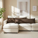 Kastpude 2 stk. HOUTEN Gråbrun 40 x 145 cm Faux Linned