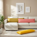 Kastpude 2 stk. HOUTEN Lys Gul 40 x 145 cm Faux Linned