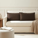 Kastpude 2 stk. HOUTEN Gråbrun 40 x 80 cm Faux Linned