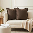 Kastpude 12 stk. HOUTEN Brun 45 x 45 cm Faux Linned