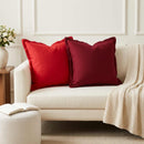 Pude 6 stk. HOUTEN Rød 50 x 50 cm Faux Linned