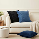 Kastpude 6 stk. HOUTEN Sort 50 x 50 cm Flannel
