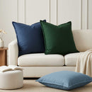 Pude med pude HOUTEN 2 stk. Jeans blå Faux Linned
