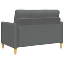 Sofa sæt med opbevaring 2 pcs Mørkegrå Polyester