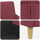 Sofa sæt med opbevaring 2 pcs Vinrød Polyester