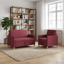 Sofa sæt med opbevaring 2 pcs Vinrød Polyester