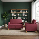 Sofa sæt med opbevaring 2 pcs Vinrød Polyester