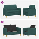 Sofa sæt med opbevaring 2 pcs Mørkegrøn Polyester