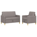 Sofa sæt med opbevaring 2 pcs Gråbrun Polyester