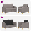 Sofa sæt med opbevaring 2 pcs Gråbrun Polyester