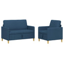 Sofa sæt med opbevaring 2 pcs Blå Polyester