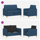 Sofa sæt med opbevaring 2 pcs Blå Polyester