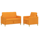 Sofa sæt med opbevaring 2 pcs Mørk Gul Polyester