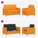 Sofa sæt med opbevaring 2 pcs Mørk Gul Polyester