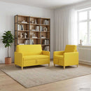 Sofa sæt med opbevaring 2 pcs Lys Gul Polyester