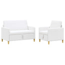 Sofa sæt med opbevaring 2 pcs Hvid Polyester