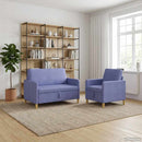 Sofa sæt med opbevaring 2 pcs Jeans blå Polyester
