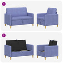 Sofa sæt med opbevaring 2 pcs Jeans blå Polyester