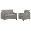 Sofa sæt med opbevaring 2 stk. Lysegrå Polyester