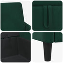 Sofa sæt med opbevaring 2 stk. Mørkegrøn Polyester