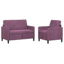 Sofa sæt med opbevaring 2 stk. Lilla Polyester