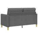 Sofa sæt med opbevaring 2 stk. Mørkegrå Polyester