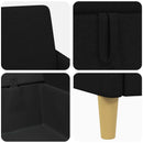 Sofa sæt med opbevaring 2 stk. Sort Polyester