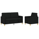 Sofa sæt med opbevaring 2 stk. Sort Polyester