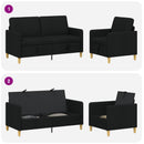 Sofa sæt med opbevaring 2 stk. Sort Polyester