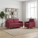 Sofa sæt med opbevaring 2 pcs Vinrød Polyester
