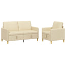 Sofa sæt med opbevaring 2 stk. Cremefarvet Polyester