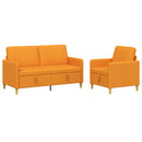 Sofa sæt med opbevaring 2 stk. Mørk Gul Polyester