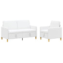 Sofa sæt med opbevaring 2 stk. Hvid Polyester