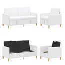 Sofa sæt med opbevaring 2 pcs Hvid Polyester